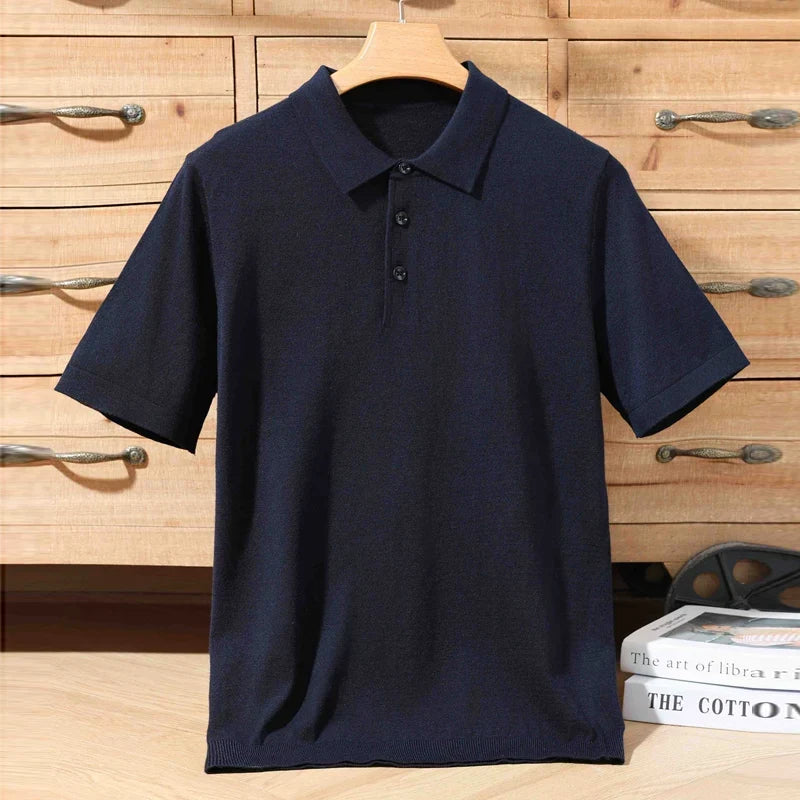 Cămașă polo Camille Pissarro din lână premium