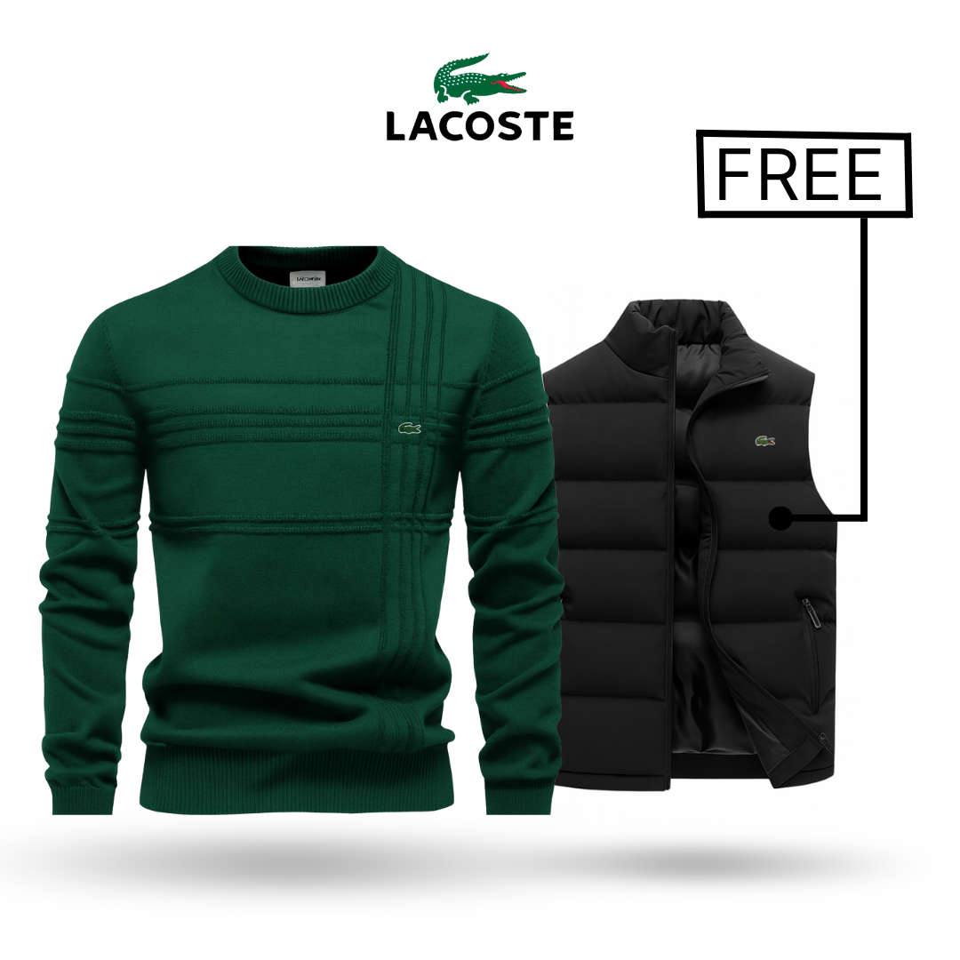 LACOSTE  | Premium-neulepusero + Stylus-liivi ILMAISEKSI