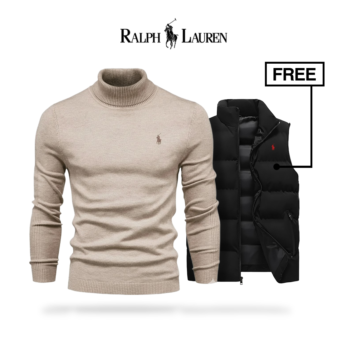 Ralph Lauren | Premium sweater + gratis vestjakke