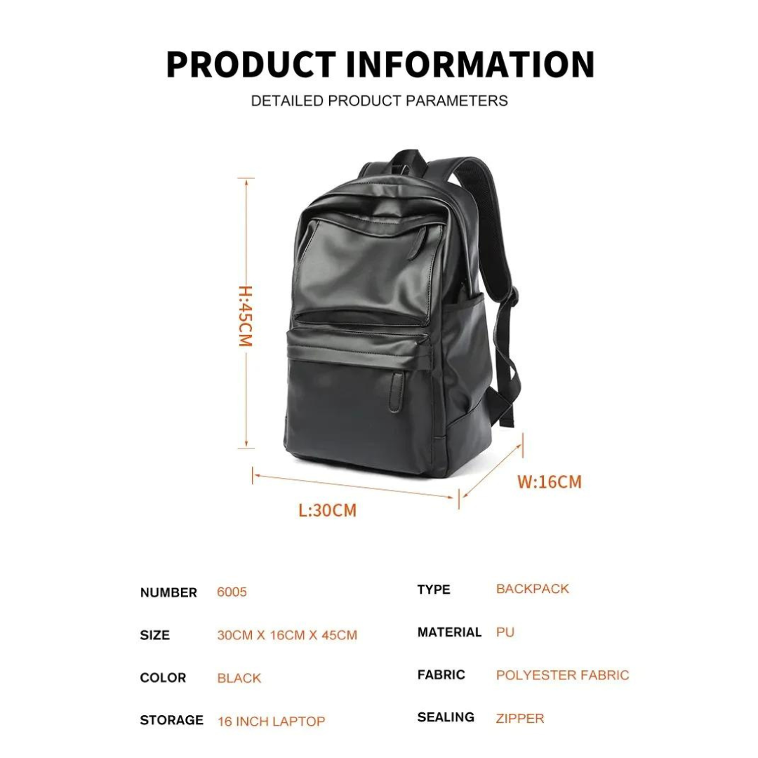 Sac à dos imperméable pour homme en cuir