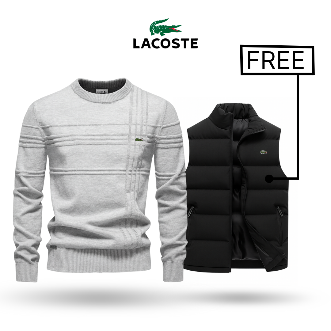 LACOSTE  | Premium-neulepusero + Stylus-liivi ILMAISEKSI