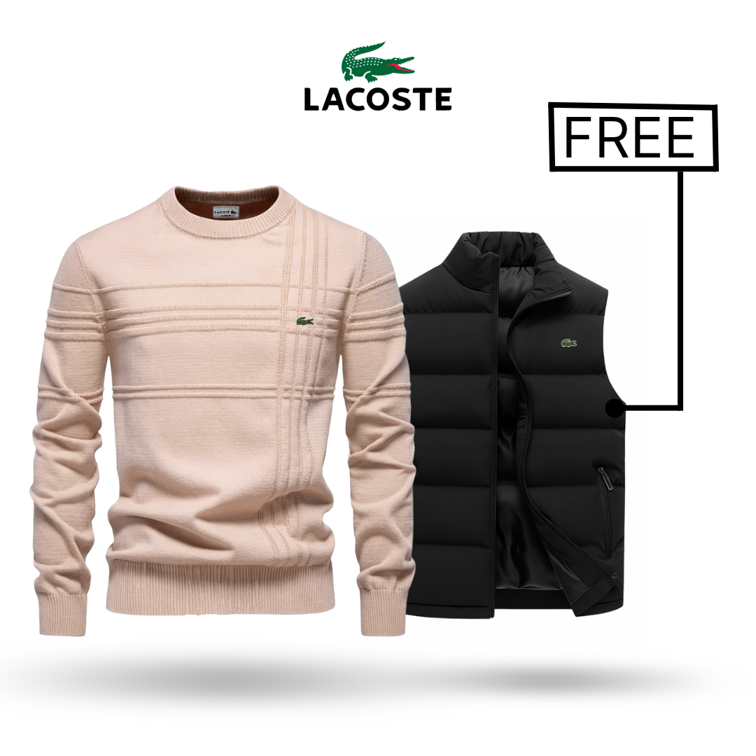 LACOSTE  | Premium-neulepusero + Stylus-liivi ILMAISEKSI