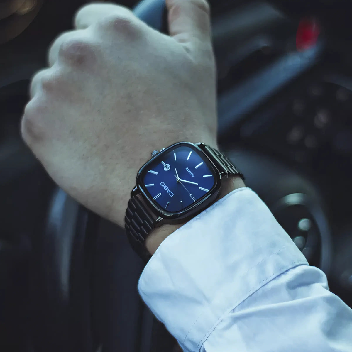С А Ѕ I О Montre luxueuse de 36 mm - Résistante à l’eau | Acier transféré