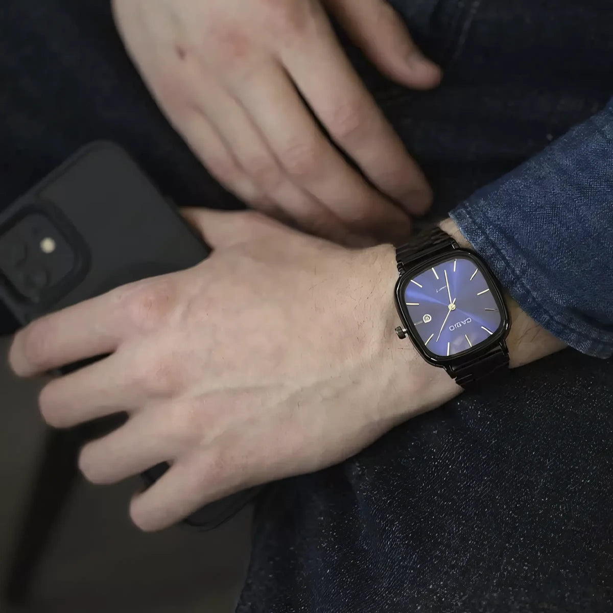 С А Ѕ I О Montre luxueuse de 36 mm - Résistante à l’eau | Acier transféré