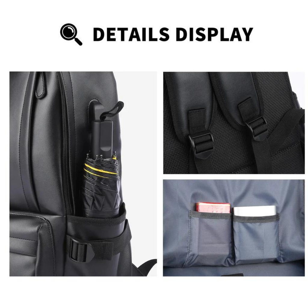 Sac à dos imperméable pour homme en cuir