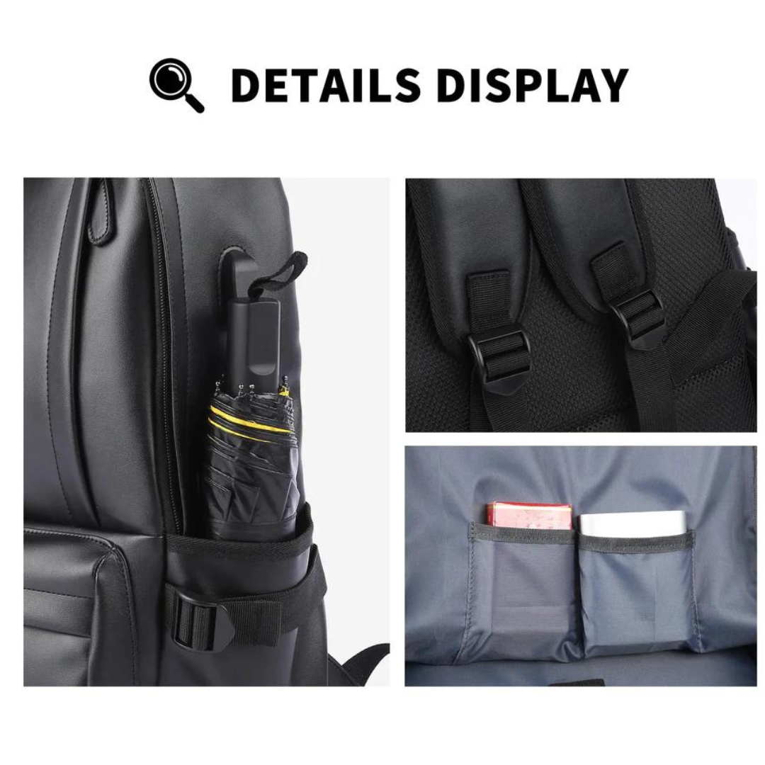Sac à dos imperméable pour homme en cuir