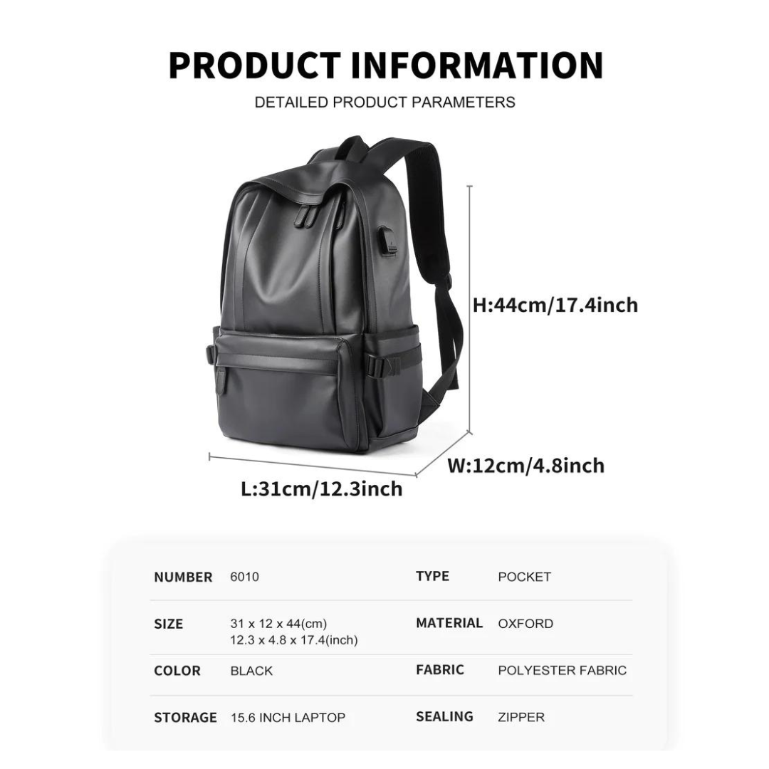 Sac à dos imperméable pour homme en cuir