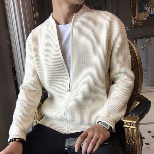 Klassisk cardigan i strik til mænd