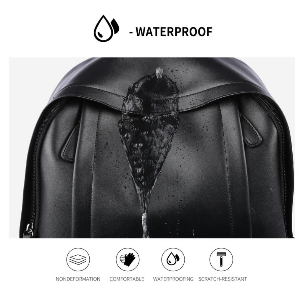 Sac à dos imperméable pour homme en cuir