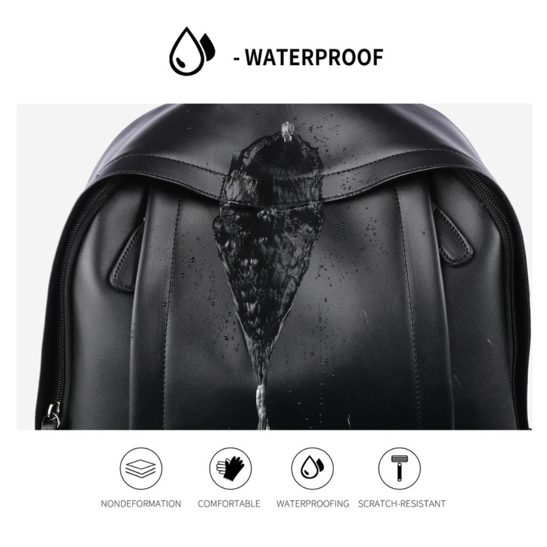 Sac à dos imperméable pour homme en cuir