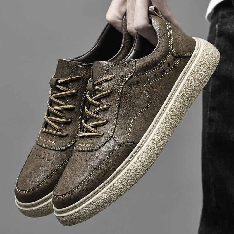 "Ziv"-sneaker i ægte læder