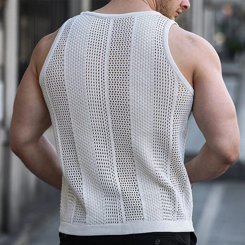 Gebreide tanktop voor heren Vinthentic Rocco
