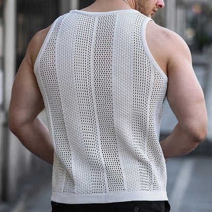 Gebreide tanktop voor heren Vinthentic Rocco
