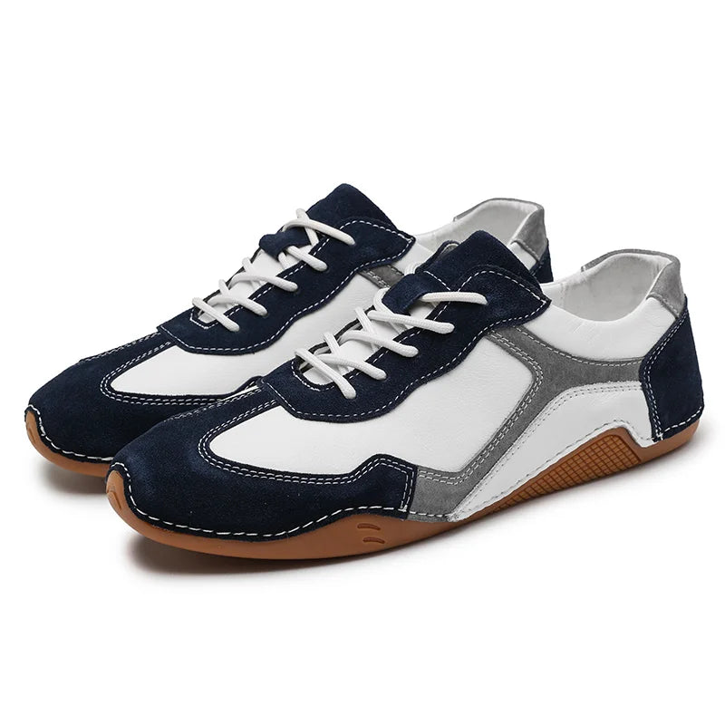 Ruskindssneakers med gummisål