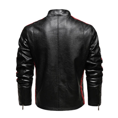 Blouson de motard en cuir véritable Raffaelle Castellini