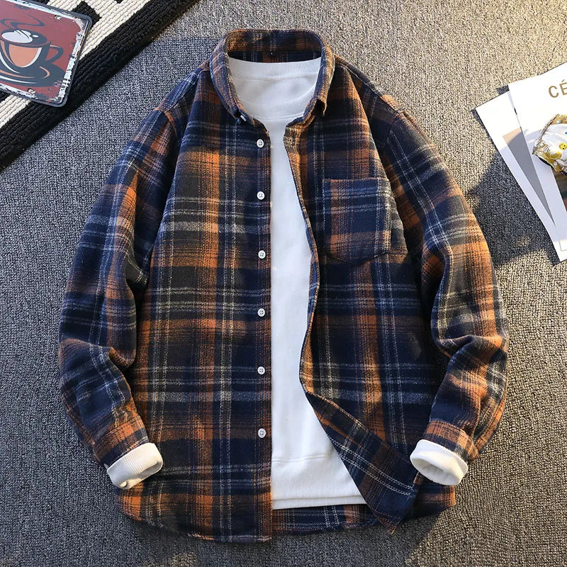 „Vinthentic“ vyriški vintažiniai languoti marškiniai ilgomis rankovėmis