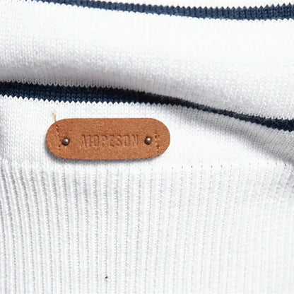 Camisola às riscas de gola redonda para homem