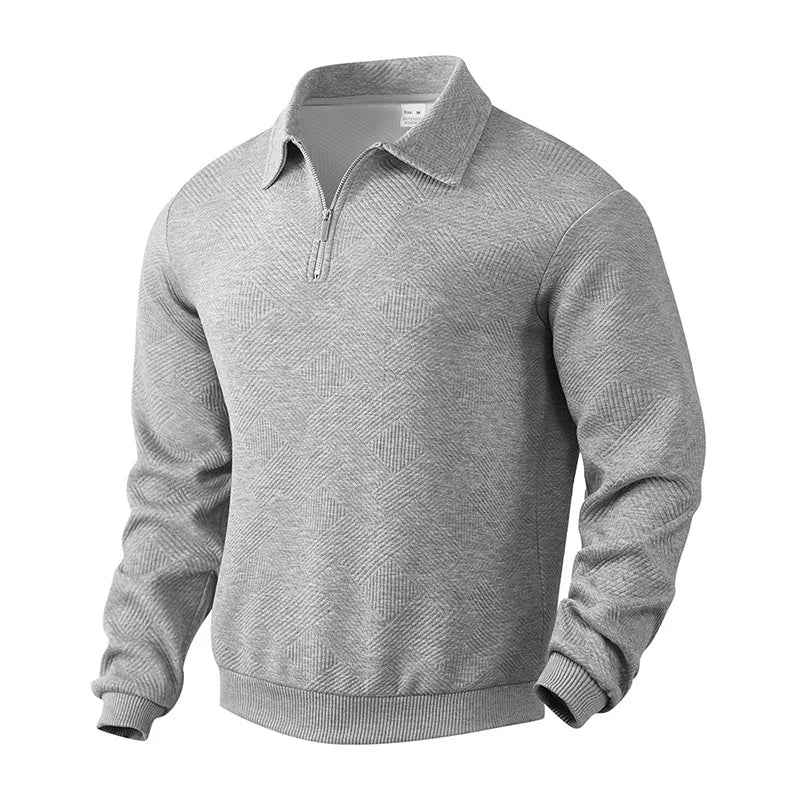 Max Vero Langarm-Poloshirt mit Reißverschluss