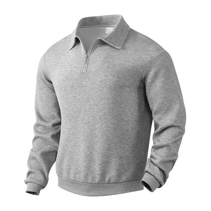 Max Vero Langarm-Poloshirt mit Reißverschluss