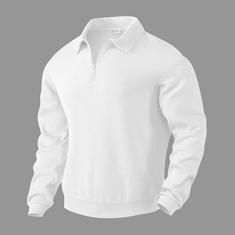 Max Vero Langarm-Poloshirt mit Reißverschluss