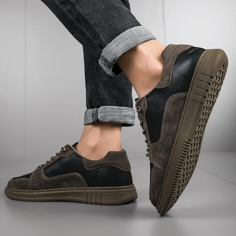 Roma-sneakers i ægte læder