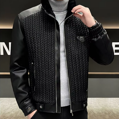 Δερμάτινο biker μπουφάν Leonardo Fiore
