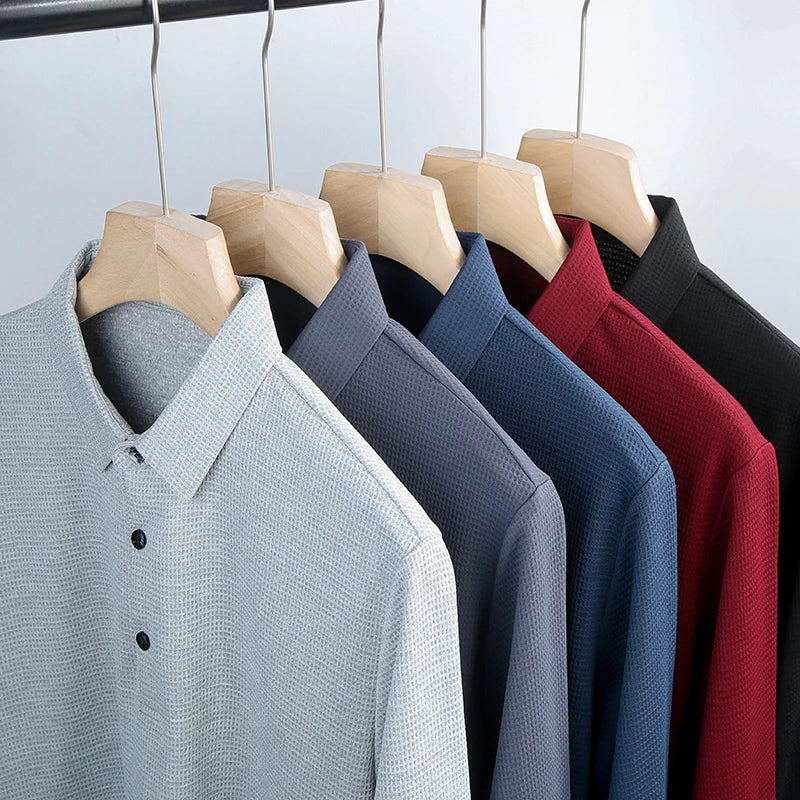 Camden - Polo de manga comprida com botões