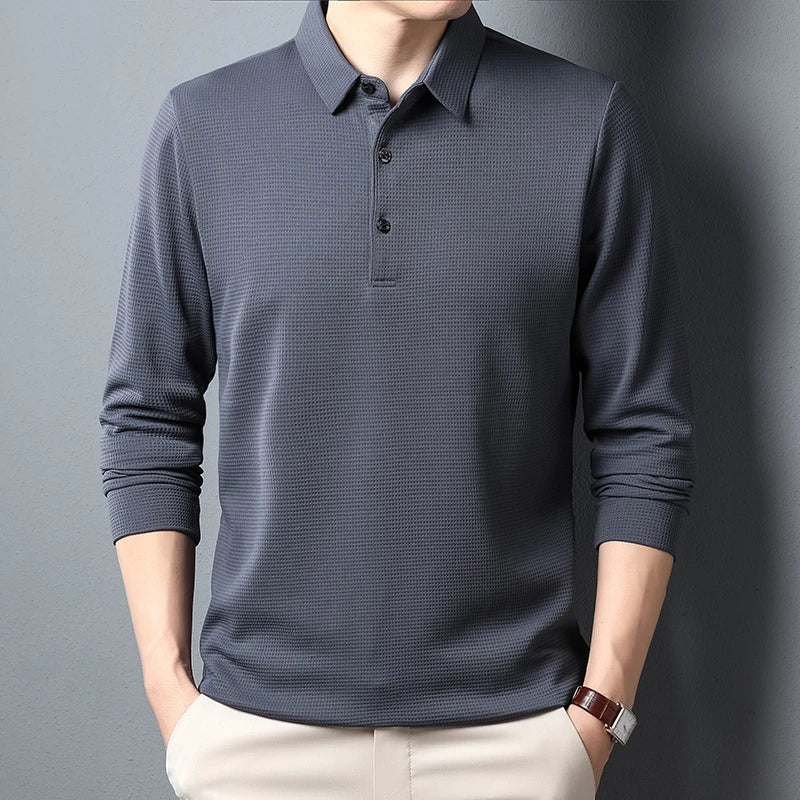 Camden - Polo de manga comprida com botões