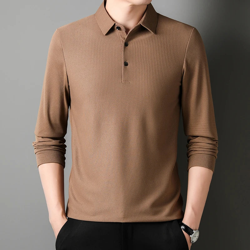 Camden - Polo de manga comprida com botões