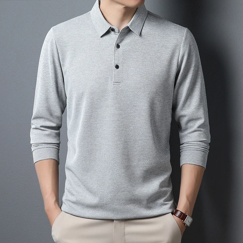 Camden - Polo de manga comprida com botões