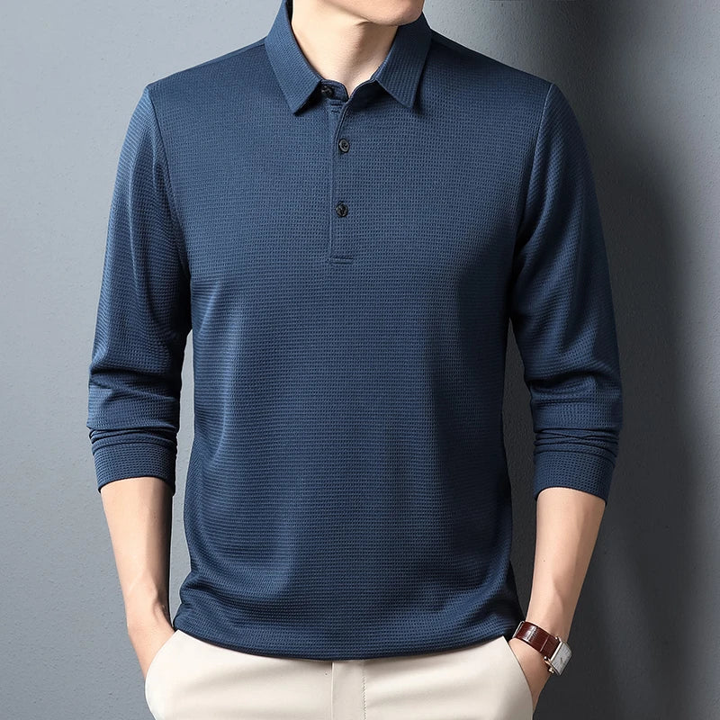 Camden - Polo de manga comprida com botões