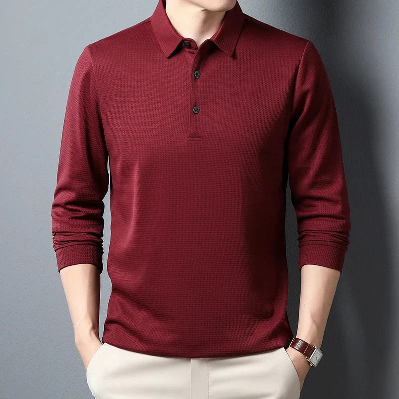 Camden - Polo de manga comprida com botões