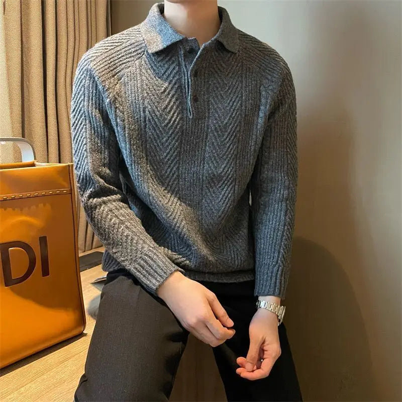 Zion - Langarmpullover mit Kragen