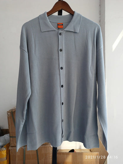 Camisa de malha com botões para homem Galardo