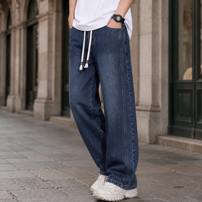 Jeans mit weitem Bein und entspannter Passform