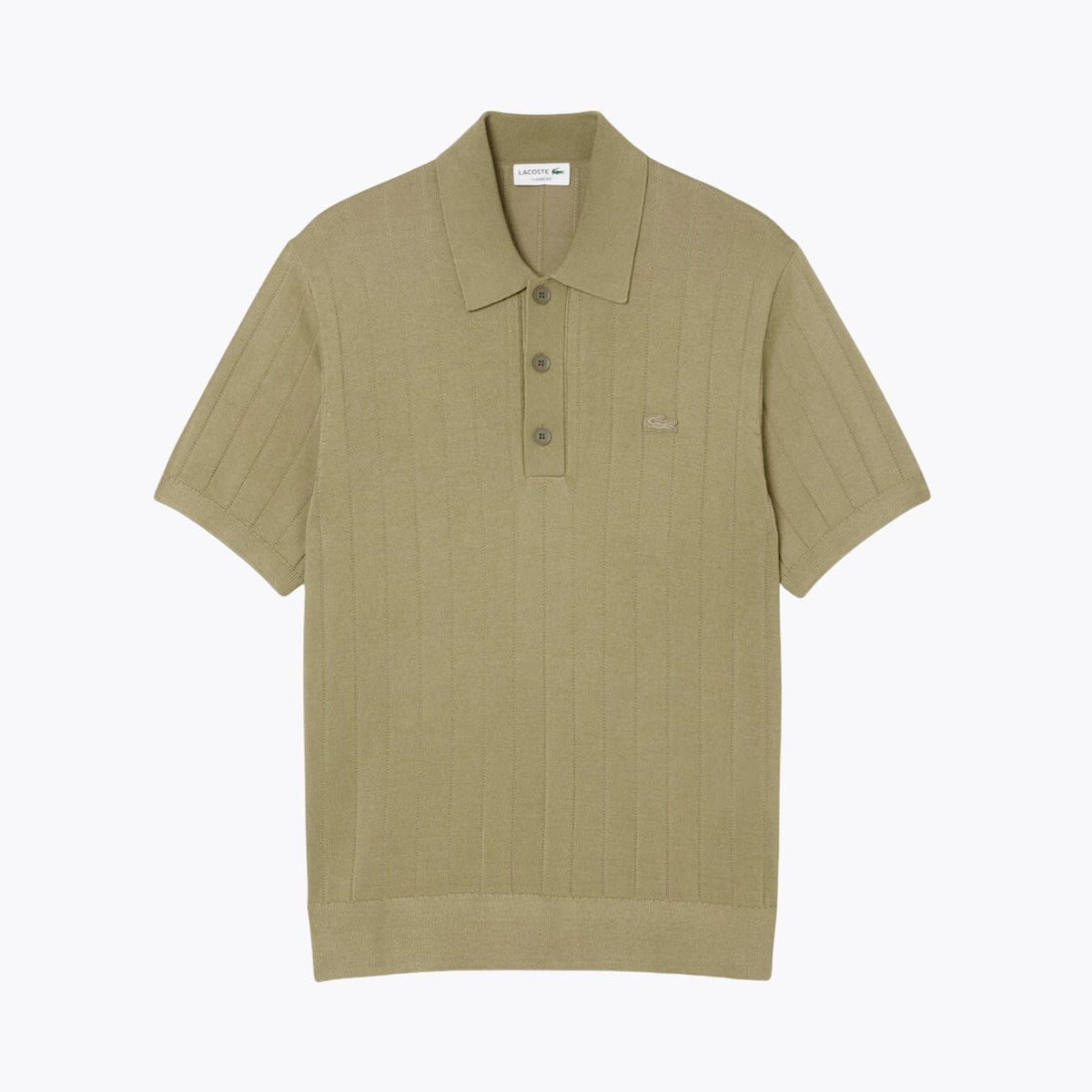 LC Suéter de punto acanalado fluido con cuello de polo