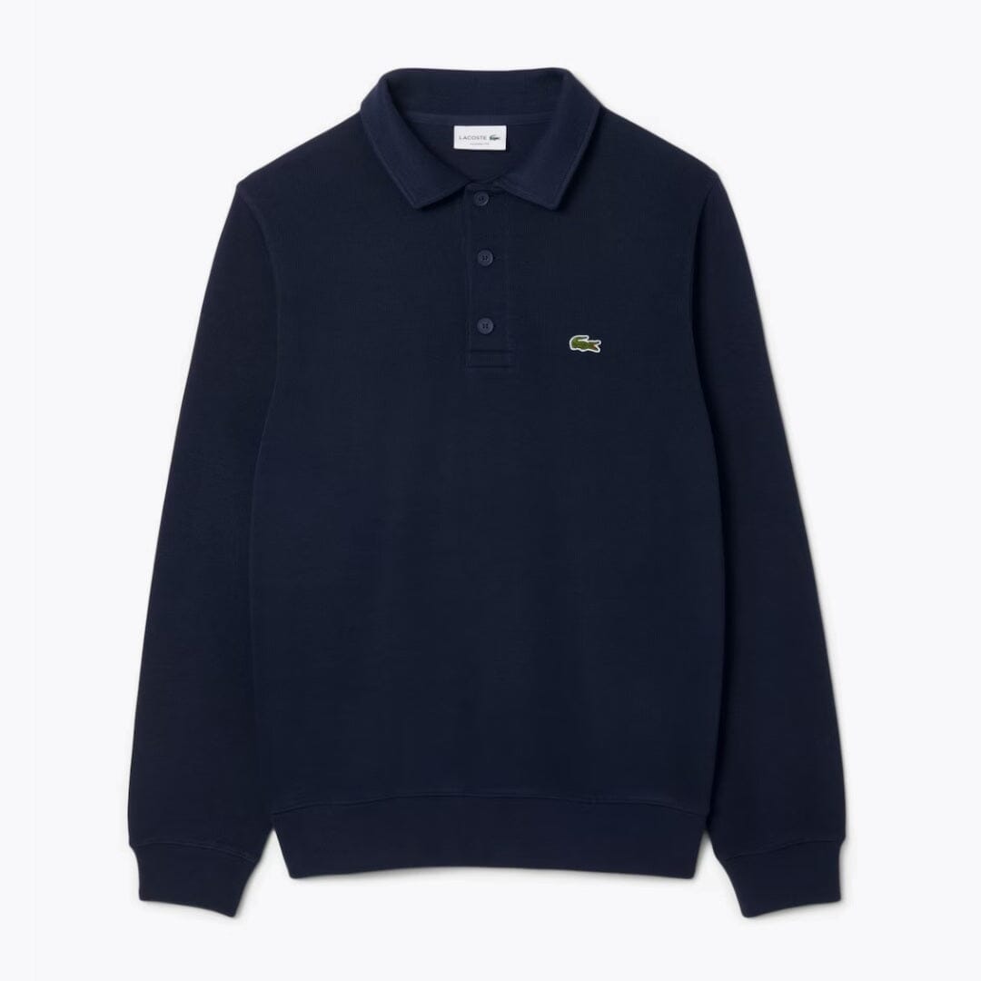 LC Sweatshirt i ribstrikket bomuld med polokrave