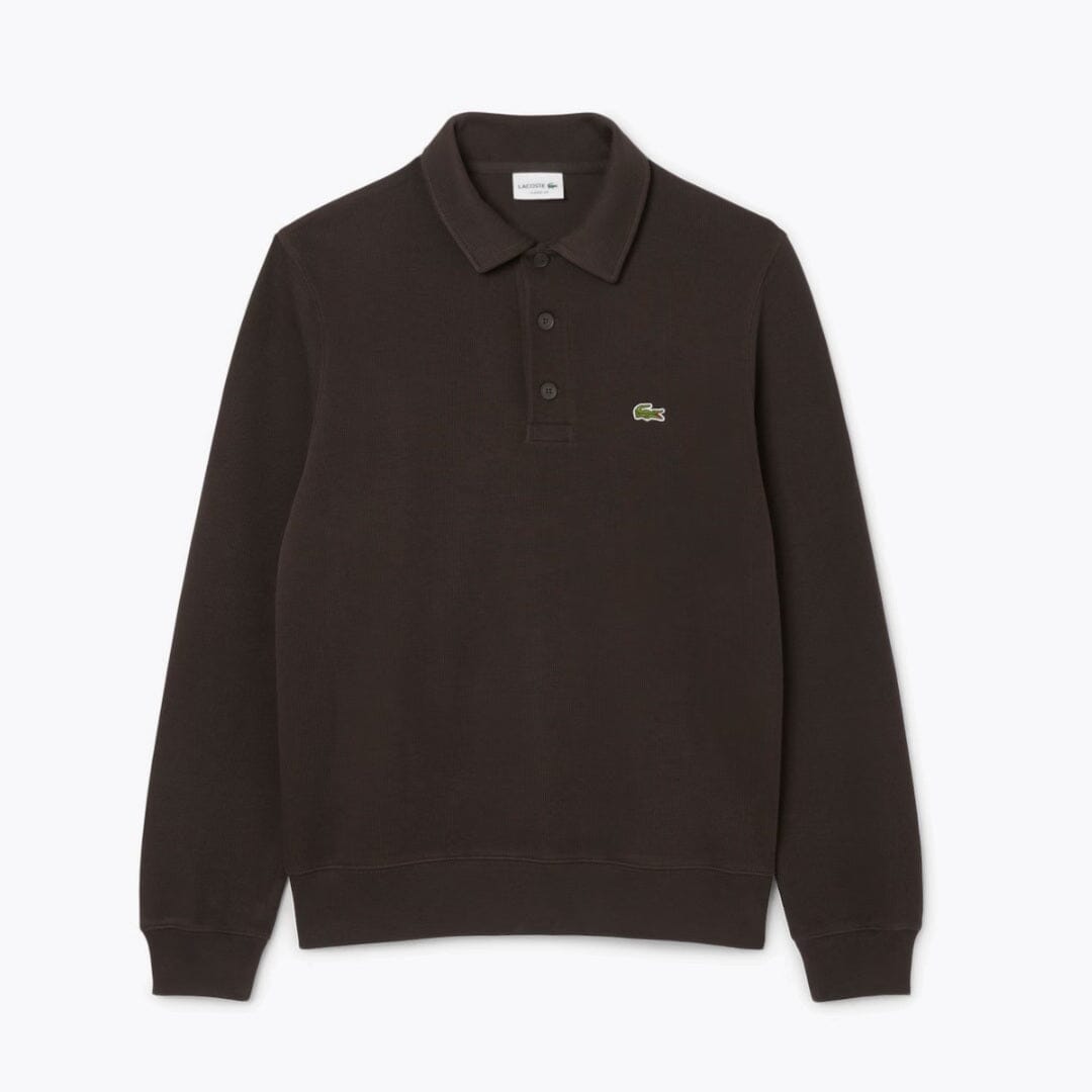 LC Sweatshirt i ribstrikket bomuld med polokrave