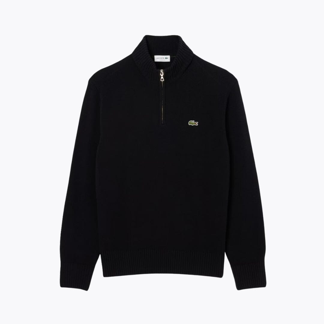 LC Sweater i kartet uld med høj hals og lynlås