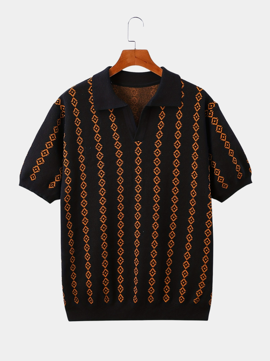 Langstrikket sweater med ribstrikkede kanter
