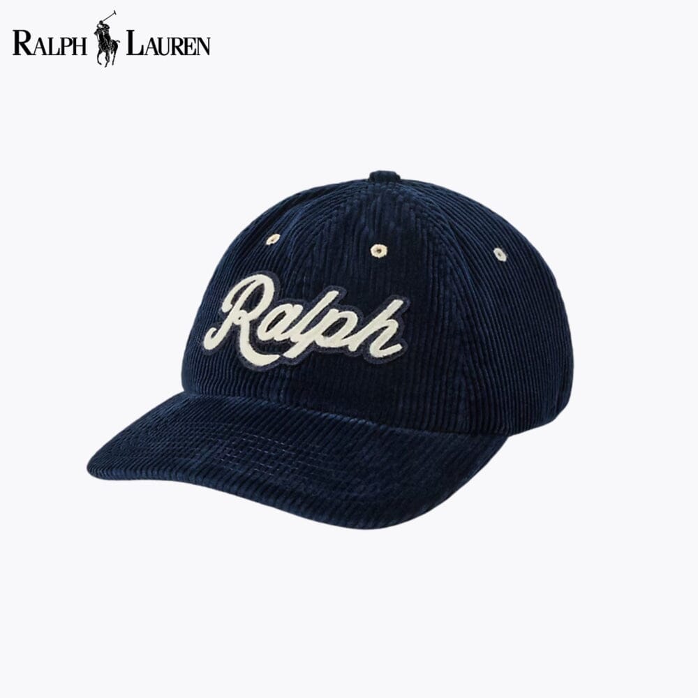 Gorra de béisbol RL de pana con logotipo