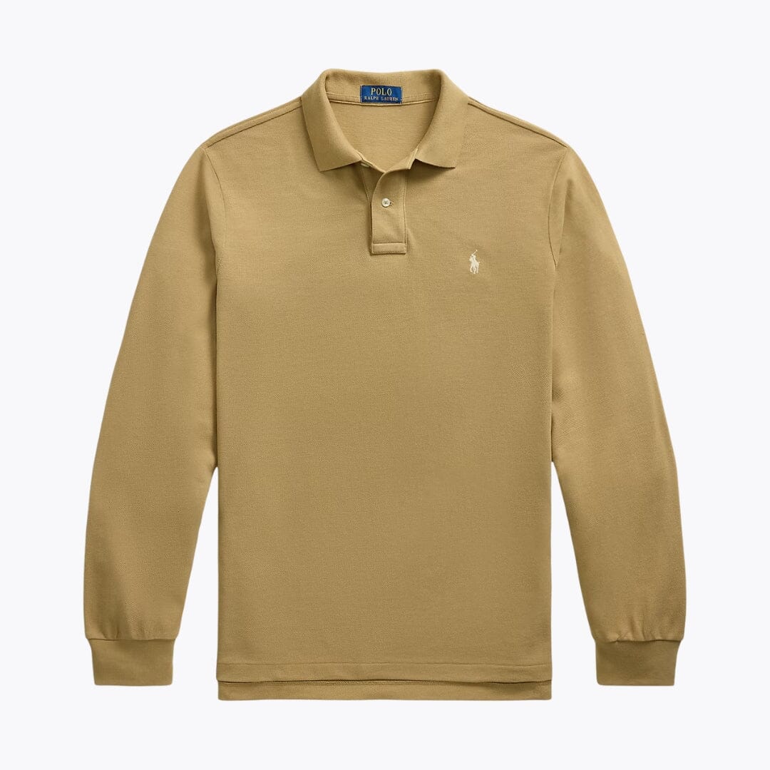 Polo de malla de manga larga RL