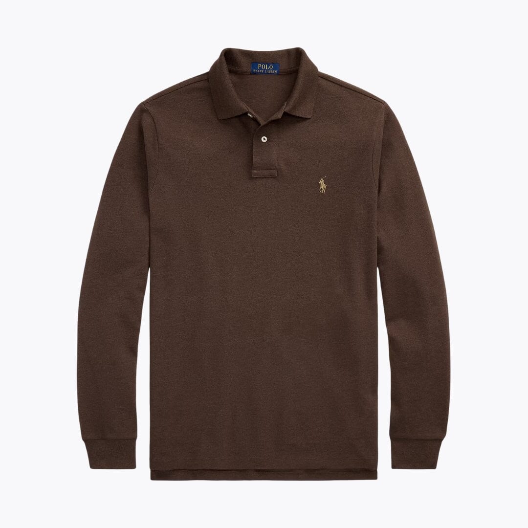 Polo de malla de manga larga RL