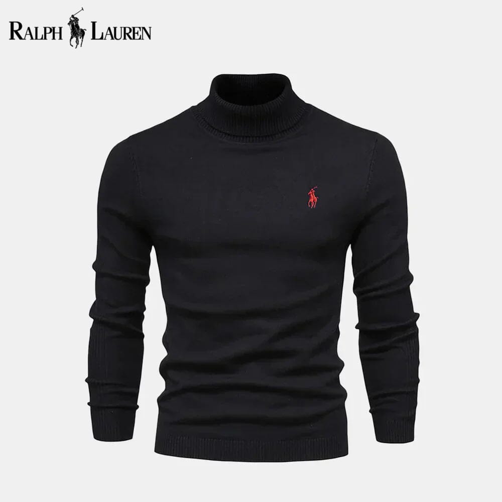 RL Turtleneck Cable-Knit Wool Knit Sweater