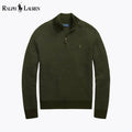 Pull en laine lavable RL à col zippé