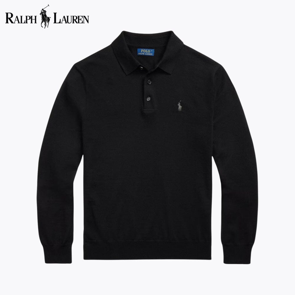 RL jumper i uld med polokrave