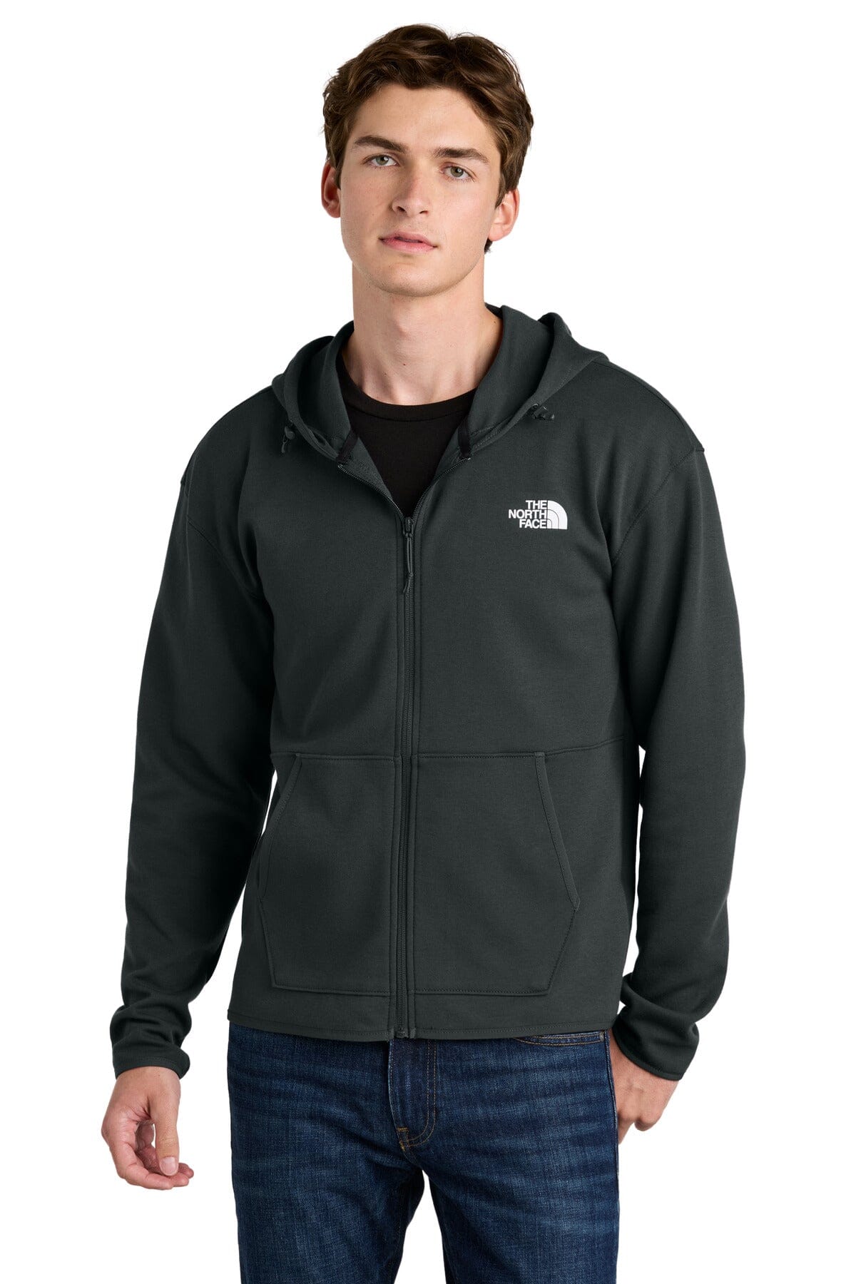 Sudadera con capucha de algodón premium con cremallera completa para hombre de TNF