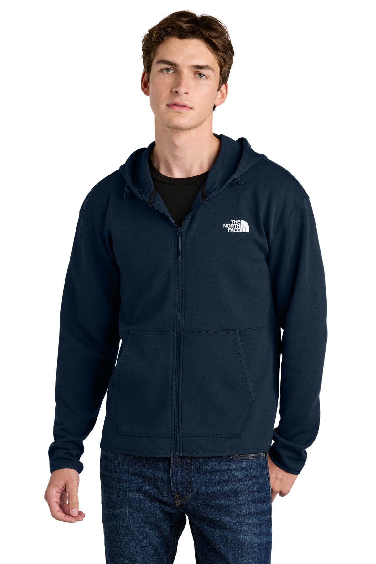 Sudadera con capucha de algodón premium con cremallera completa para hombre de TNF