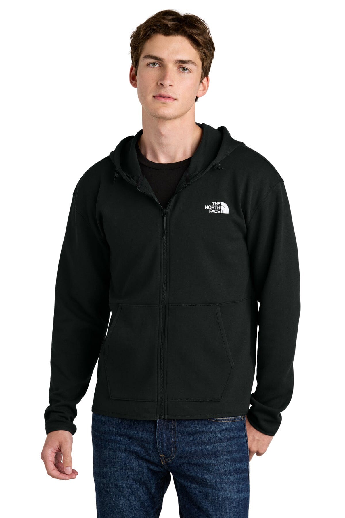 Sudadera con capucha de algodón premium con cremallera completa para hombre de TNF