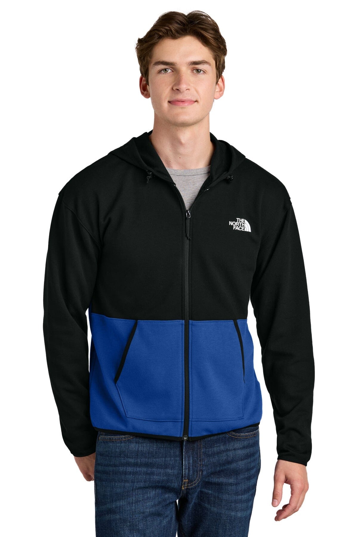 Sudadera con capucha de algodón premium con cremallera completa para hombre de TNF